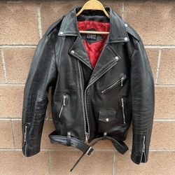 Straight To Hell Genuine Leather Jacket Size 42 Medium 