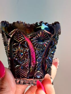 Imperial Carnival glass shot glass