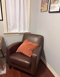 Brown leather chair