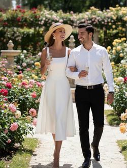 White Midi A Line Formal Dress (Brand New)