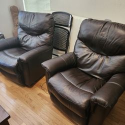 Two Lazy Boy Recliners Real Leather
