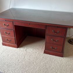 Executive Desk, Hutch And Credenza