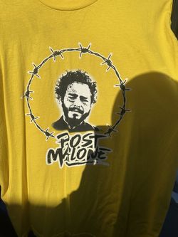 Post Malone yellow tour tee Size L