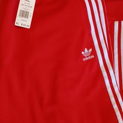 New New Red Adidas Pants