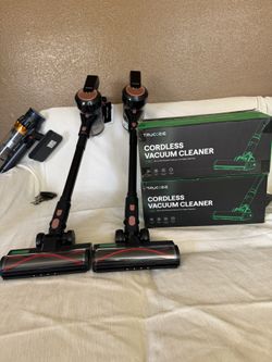 Trucozie Cordless Vacuum Cleaner for Home, Powerful Rechargeable Vacuum for Pet Hair, Hardwood Floors and Carpets, Black