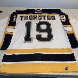 Authentic Joe Thornton Boston Bruins Jersey Men 52 Ccm Mic Vintage Sewn Euc Nhl