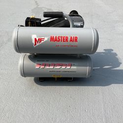 MASTER AIR SUPER-QUIET  COMPRESSOR  HUSH SERIES 2hp  4Gallon Tank works & Runs Great 👍 