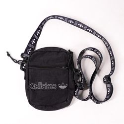 Adidas Satchel Handbag Purse Crossbody Carry Shoulder Bag Wallet Black White