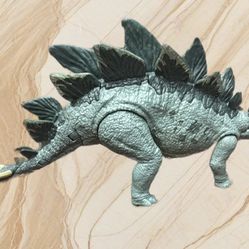 JURASSIC WORLD ACTION ATTACK STEGOSAURUS FIGURE 17long. 7”tall MATTEL