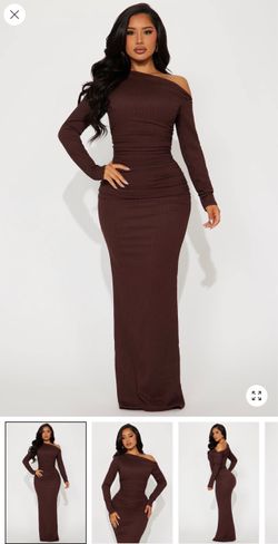 Fashion Nova Carolina Off Shoulder Maxi Dress