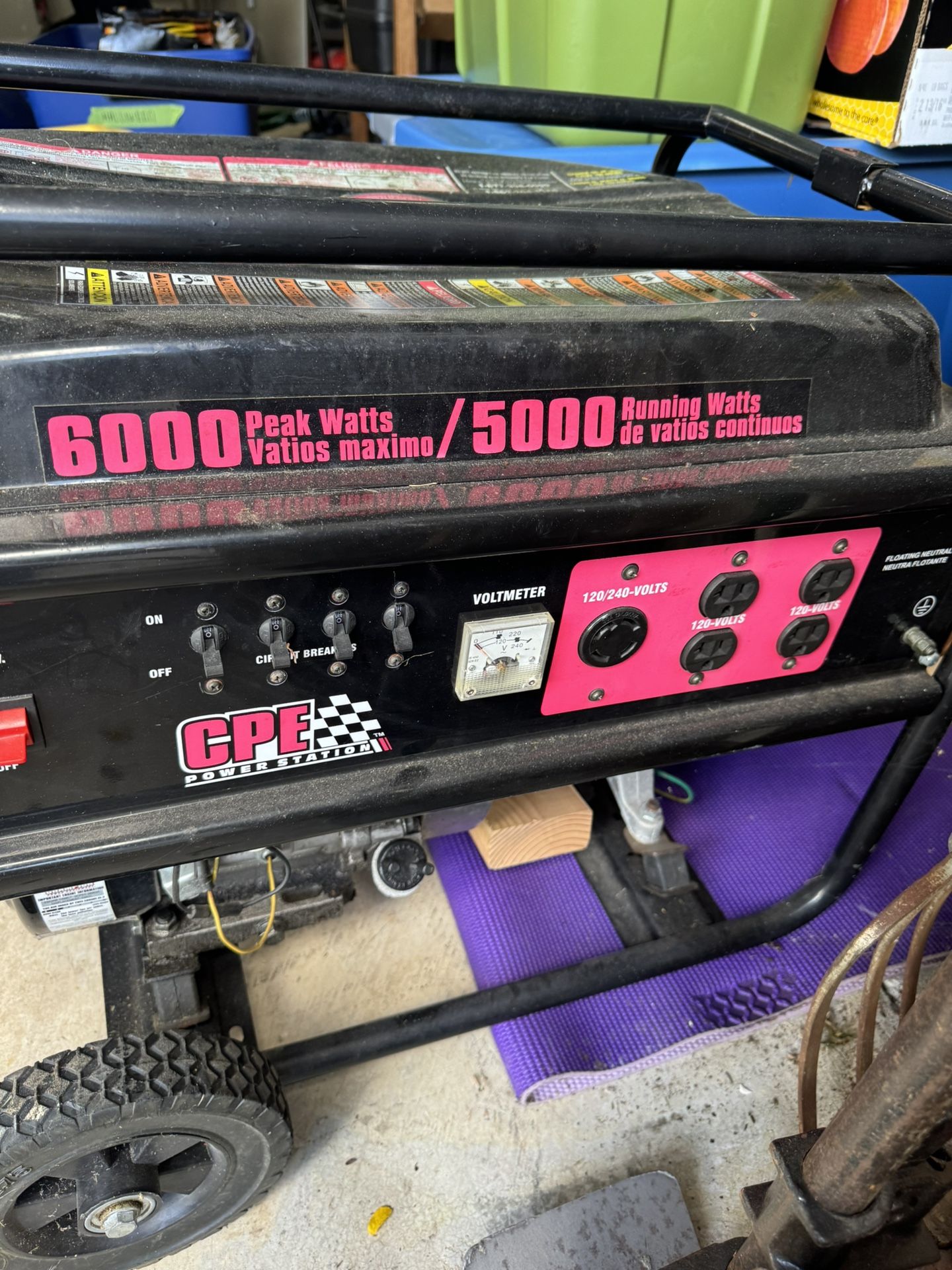 CPE Gas Generator 6000 Peak Watts