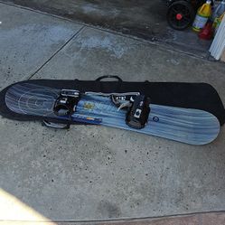 Snowboard and Bag