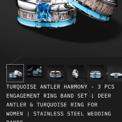 Women's Size 10 Wedding Ring Set (3 Piece)