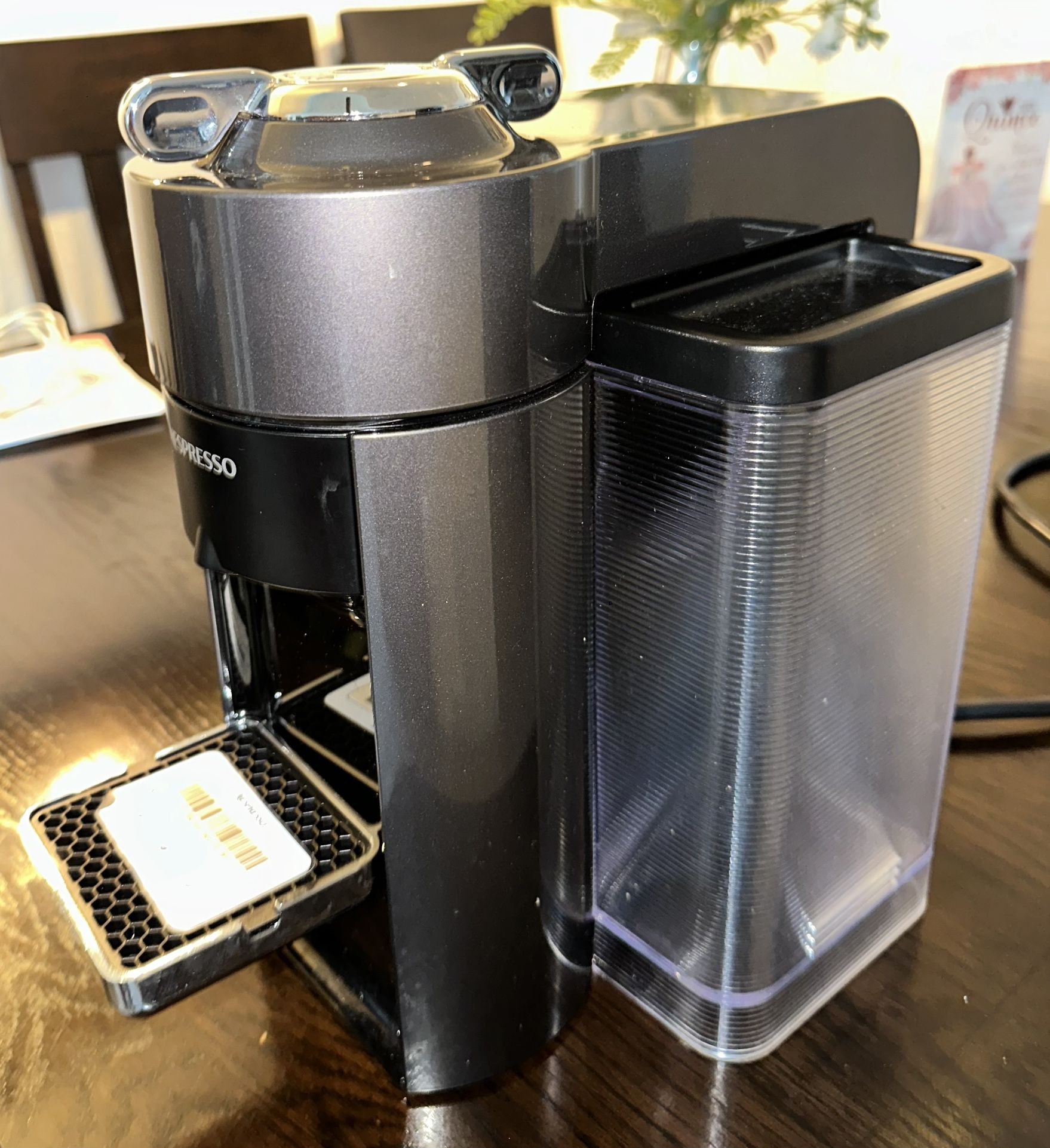 Nespresso Vertuo Coffee and Espresso Maker,1597 ml, by De'Longhi, Graphite Metal