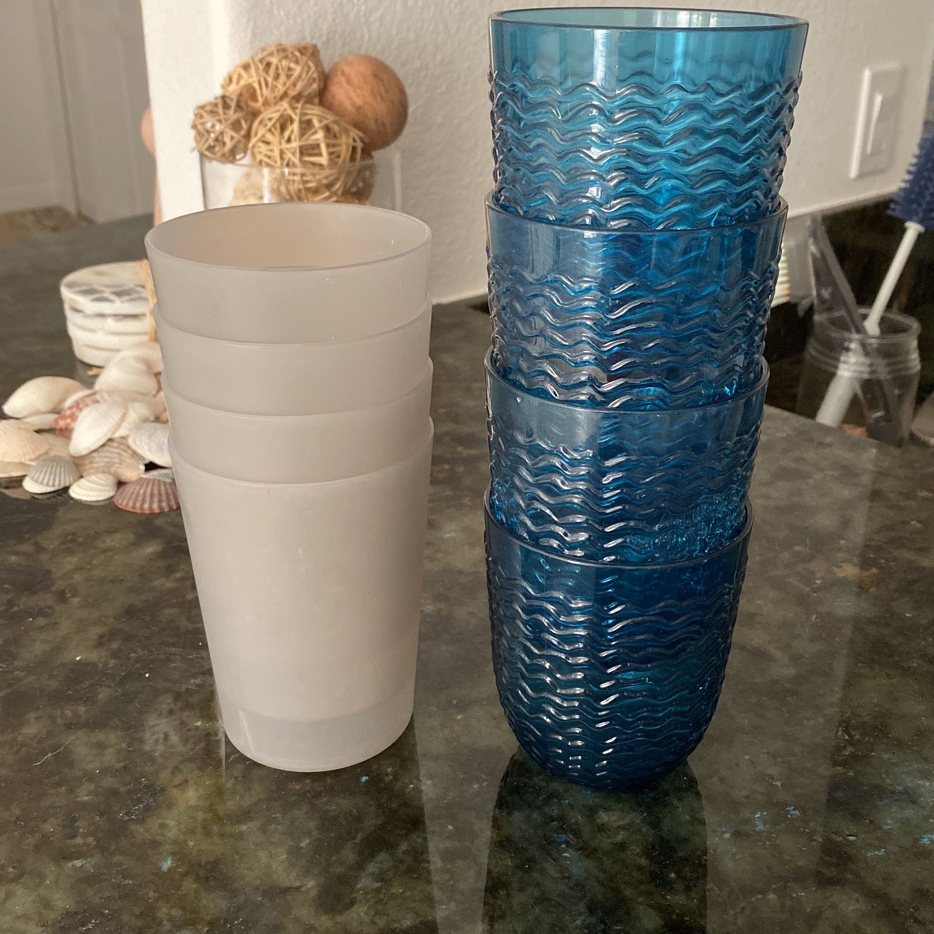 8 Tumblers, Drinking Glasses Reusable Plastic Cups