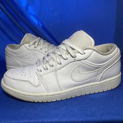 Nike Air Jordan 1 Low Triple White 553558-130 Men's Size 8.5