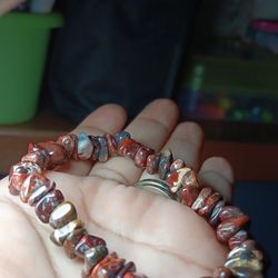 Red Jasper Stone Bead Bracelet