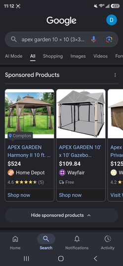 Apex garden 10 x 10 (3x3M Harmony II)