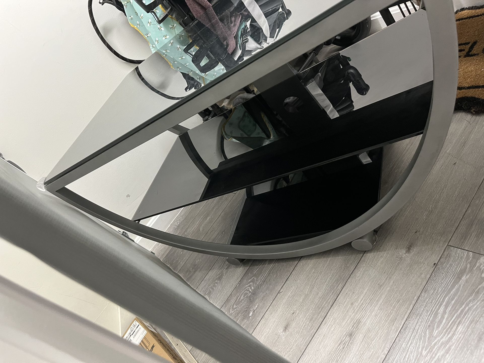 Tv Stand - Black Glass