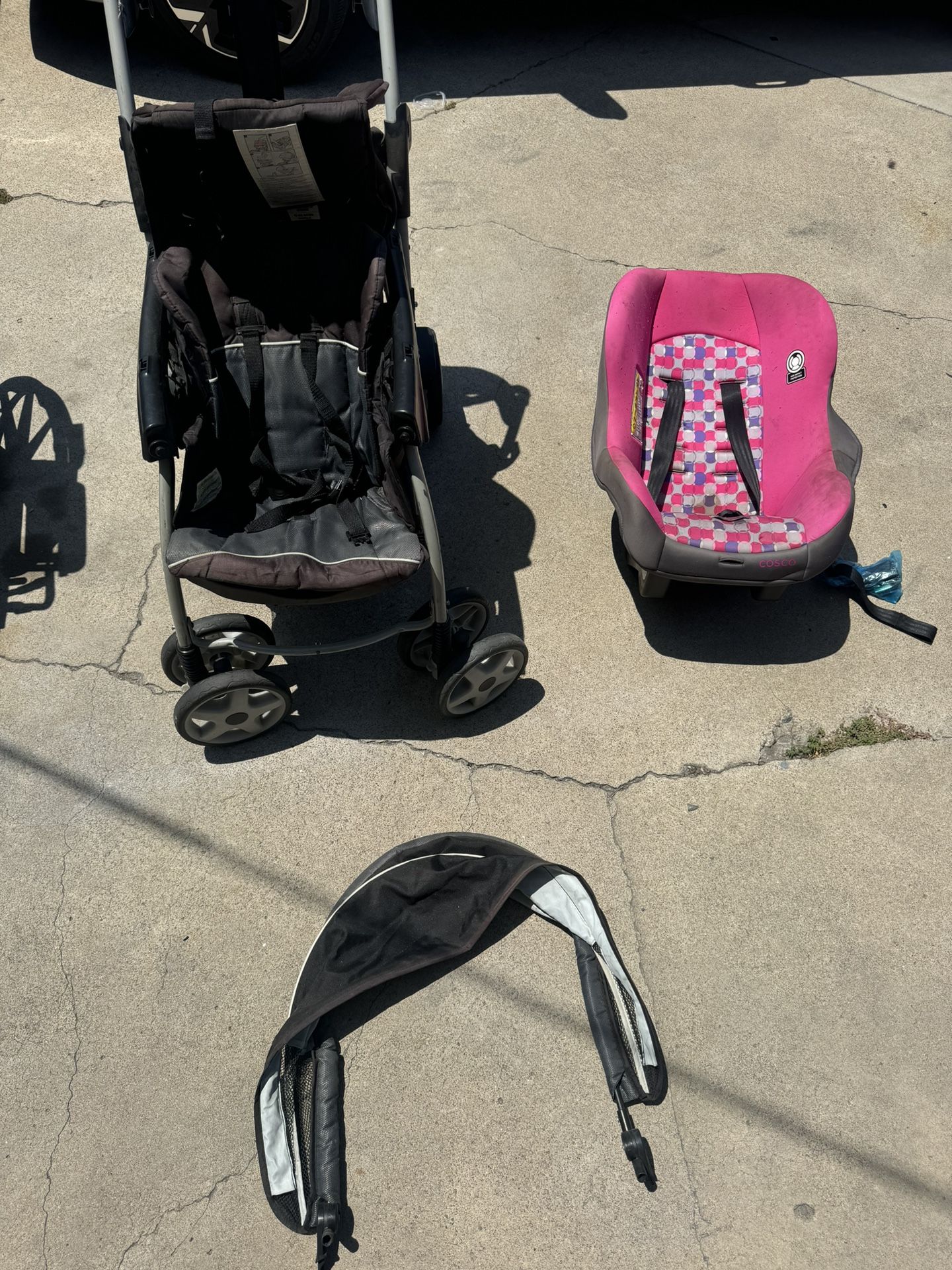 Double stroller & Toddler Car seat