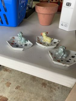 Japanese Figurines Dog and Cat