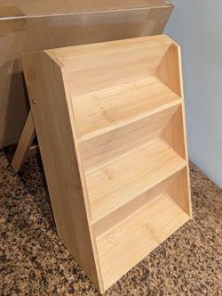 Wooden bamboo storage organizer / Display rack