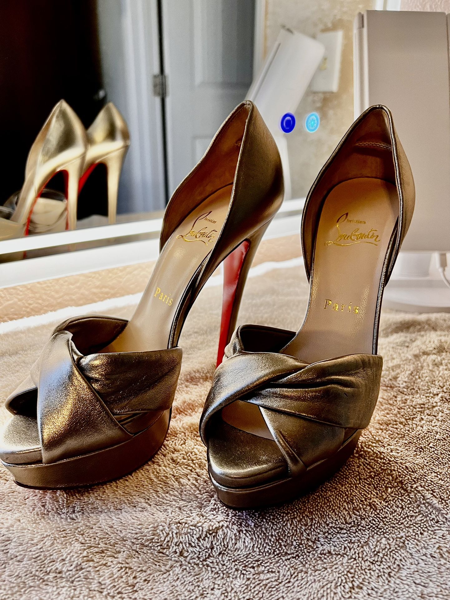 Christian Louboutin Gold Heels