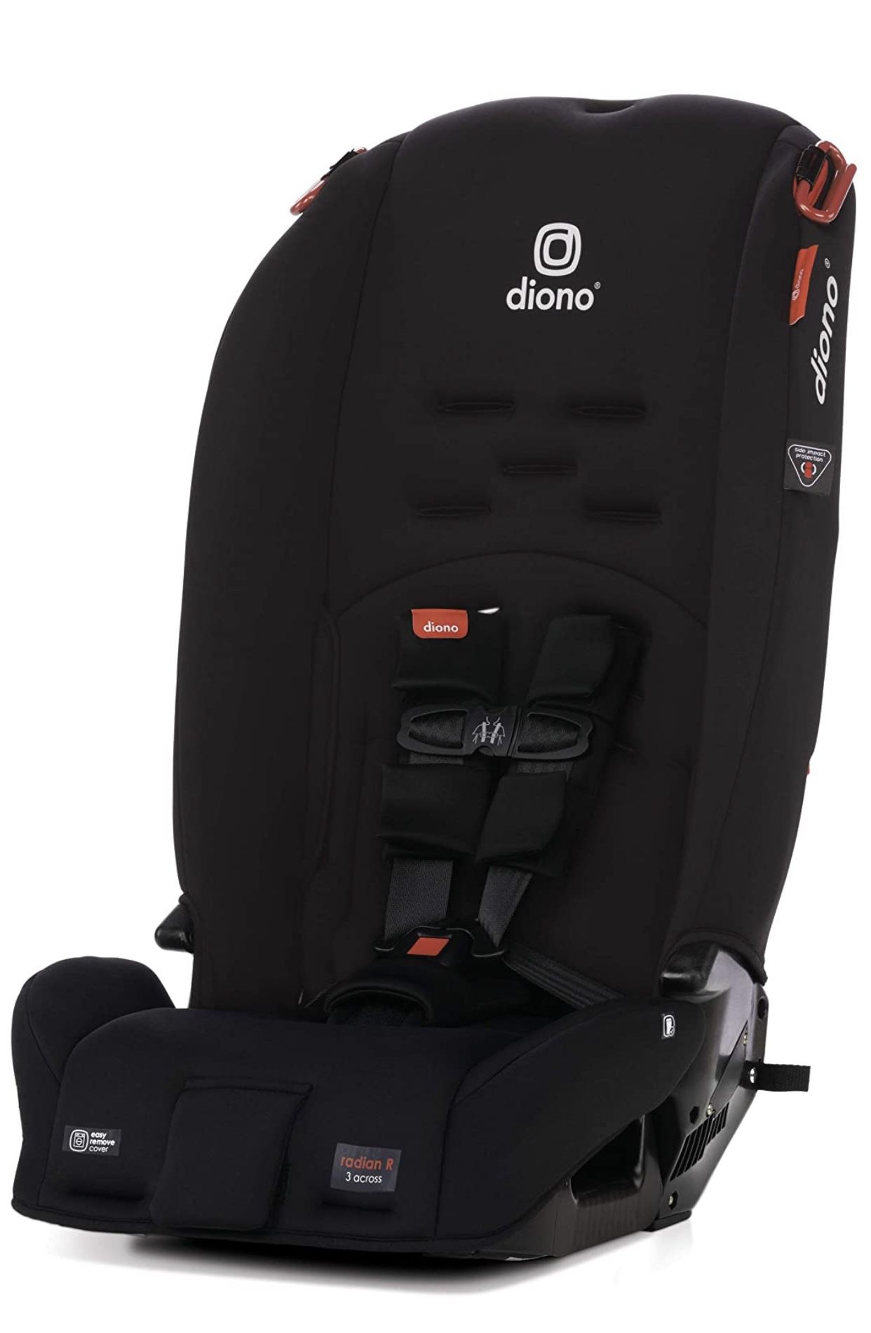 Diono 2020 Radian 3R, 3 in 1 Convertible, 10 years 1 Car Seat, Slim Fit Design, Fits 3 Across, Black Jet