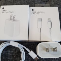 Brand New APPLE IPAD IPHONE 20w 20 watt USB-C Power Adapter + 6 Ft Long USB-C Cable