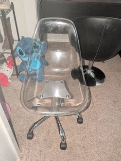 Clear desk chair