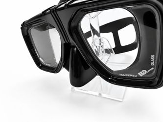 H2Odyssey Alpha 2 Scuba Diving Mask Tempered Glass Black Made in USA