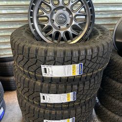 LT 285/70/17 Goodyear MT And New Lock Rims For Toyota Tacoma 4Runner Chevy GMC Sierra And Silverado