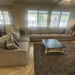 4piece grey sectional couch
