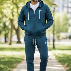 Nike Teal Zip Up Sweatsuit 