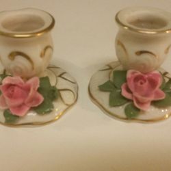 Antique Dresden German candle holders *vintage*