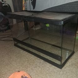 REPTI ZOO Double Hinge Door Reptile Glass Terrarium, 24-gal