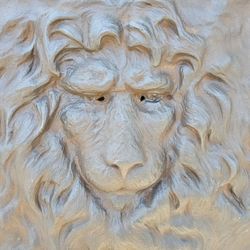 Cast iron lion head door 