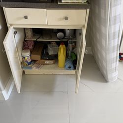 Accent Cabinet With Countertop, Two Drawers