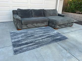 Huge Ashley Furniture Microfiber Sectional with Wide Chaise