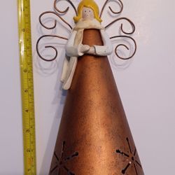 Vintage Metal Angel Decorative Tree Topper