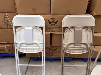 Folding Chairs White or Beige