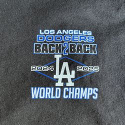 Los Angeles Dodgers 2024-2025 Back 2 Back World Champs XL T-Shirt