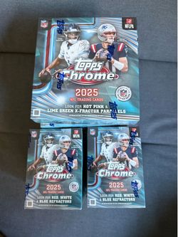 2025 Topps Chrome Football Sealed - 8 Mega & 8 Blaster