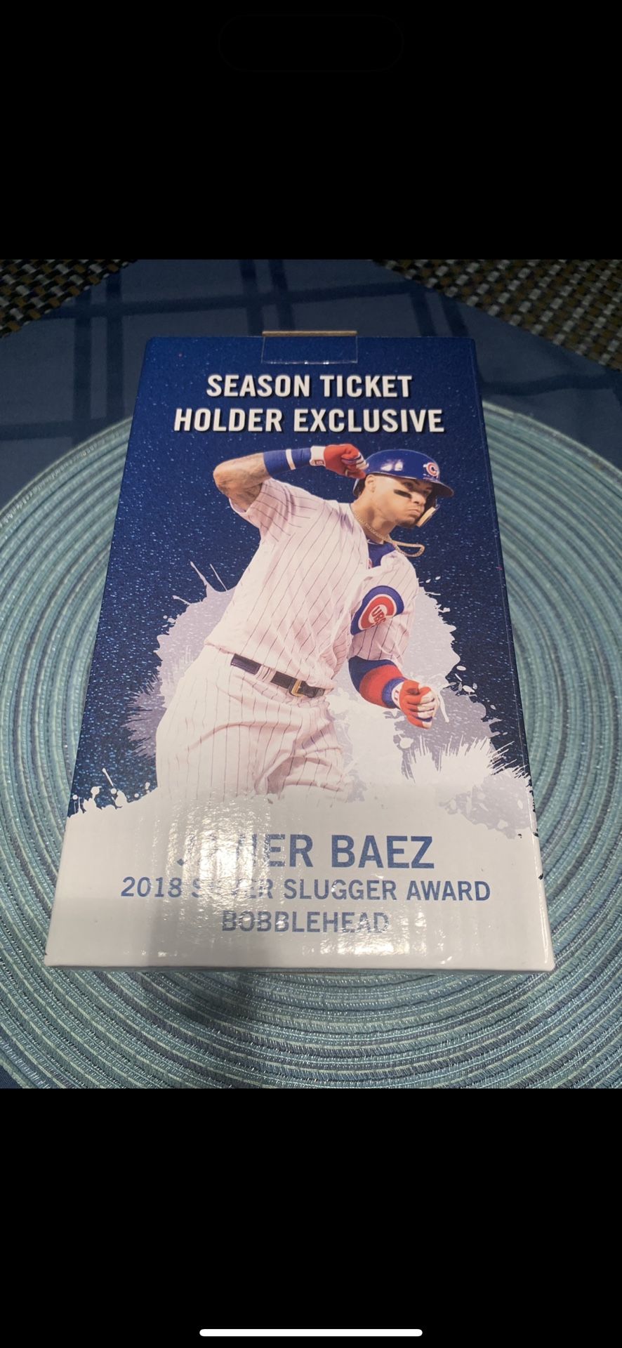Javier Baez 2018 Silver Slugger Bobblehead Season Holder Exclusive UNOPENED
