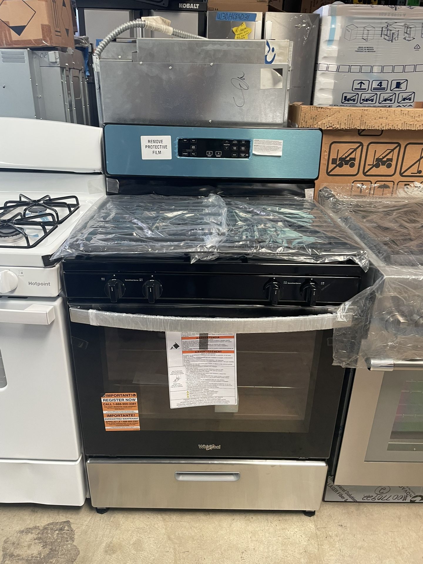 Stove Gas Range Whirlpool 4 Burner 30”