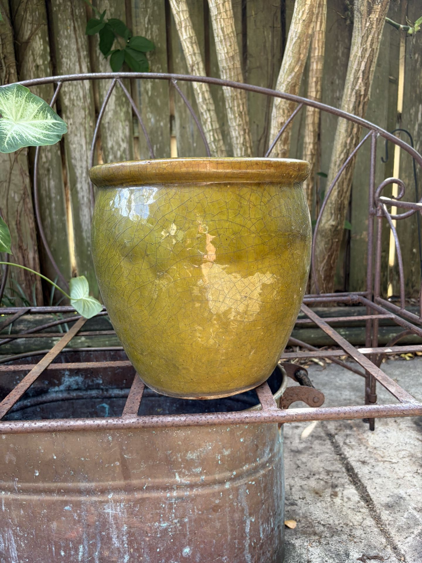 Ceramic Crackle Flower Pot