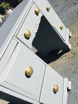 Vanity- Gray And Gold 