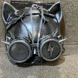 Steampunk Cat Mask Masquerade Halloween Costume Full Face Cat Goggles