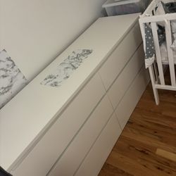 White Wood Dresser 