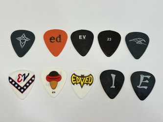 PEARL JAM Vintage Guitar Pick Lot of 10 Eddie Vedder 8 Picks Mike McCready 2 Letter Picks